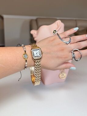 Gold Tone Women's Link Bracelet Watch